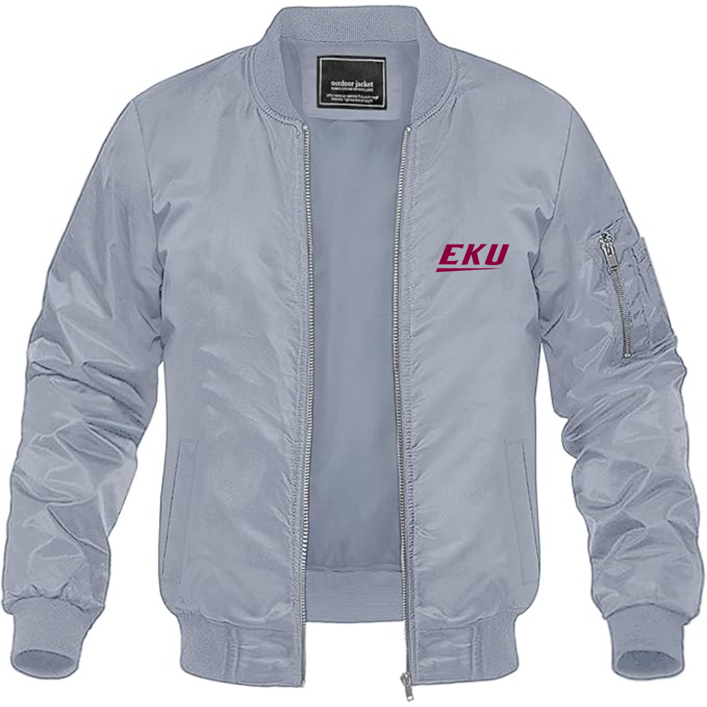 Men's Eastern Kentucky Colonels Lightweight Bomber Jacket Windbreaker Softshell Varsity Jacket Coat