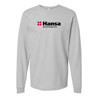 Men's Hansa Logo Cotton Long Sleeve T-Shirt