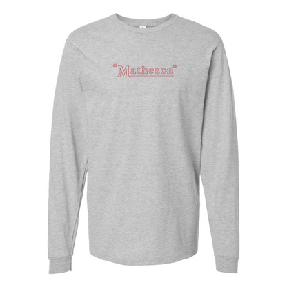Men's Matheson Logo Cotton Long Sleeve T-Shirt