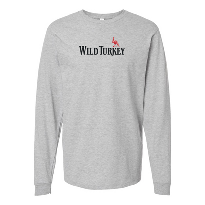 Men's Wild Turkey Logo Cotton Long Sleeve T-Shirt