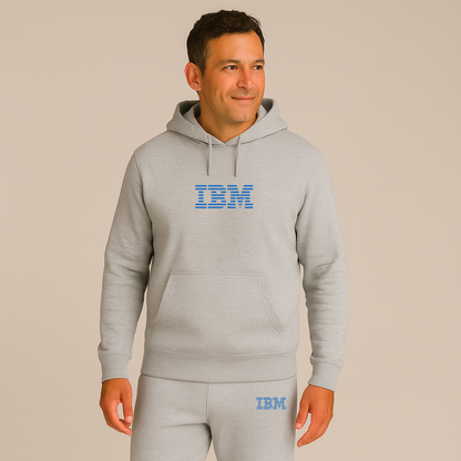 Men's IBM Logo Hoodie Joggers Set