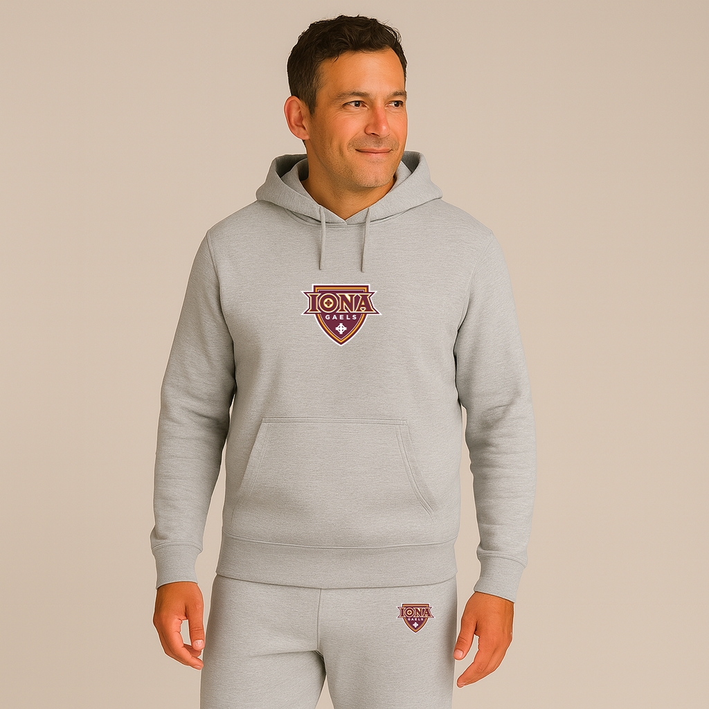 Men's Iona Gaels Logo Hoodie Joggers Set