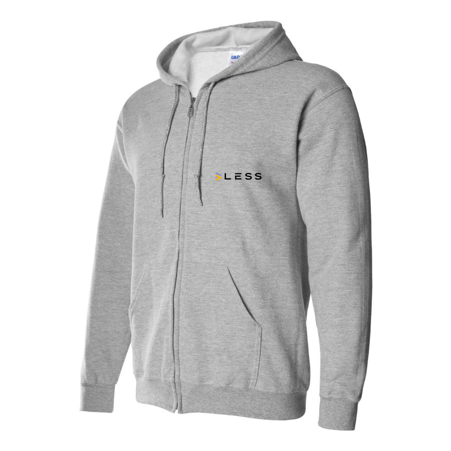 Men's LOGO LESS Logo Zipper Hoodie