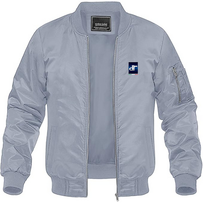 Men's DR Automobiles Logo Lightweight Bomber Jacket Windbreaker Softshell Varsity Jacket Coat