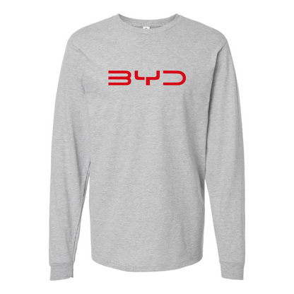 Men's BYD Logo Cotton Long Sleeve T-Shirt