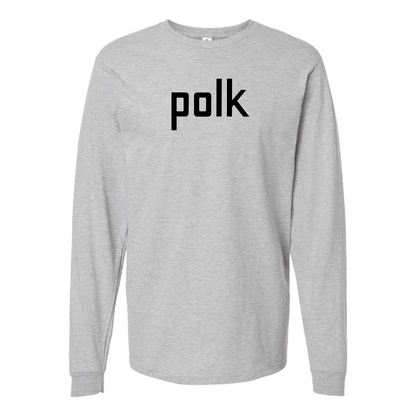 Men's Polk Audio Logo Cotton Long Sleeve T-Shirt