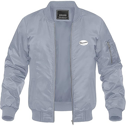 Men's Biscuter Logo Lightweight Bomber Jacket Windbreaker Softshell Varsity Jacket Coat