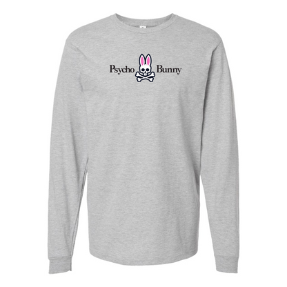 Men's Psycho Bunny Logo Cotton Long Sleeve T-Shirt