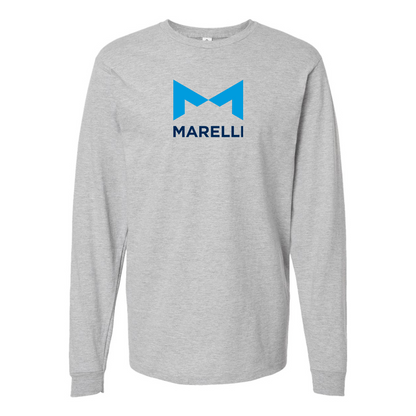 Men's Magneti-Marelli Logo Cotton Long Sleeve T-Shirt