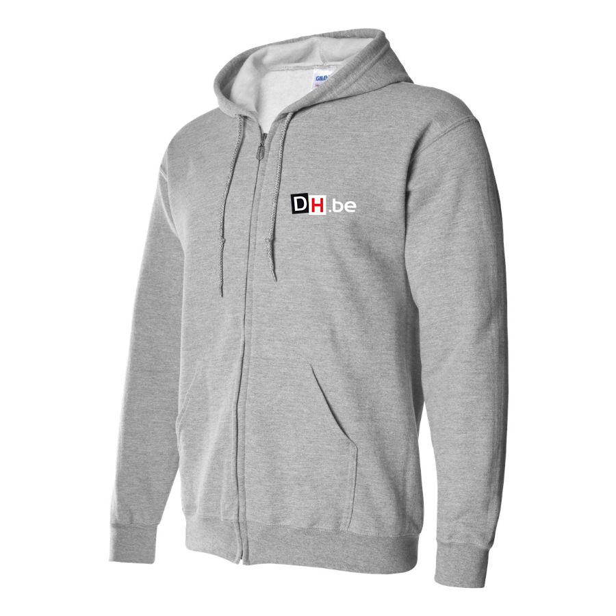 Men's DH Derniere Heure  Logo  Zipper Hoodie