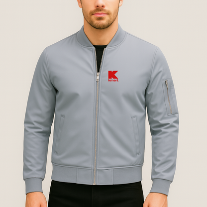 Men's Kmart Logo Lightweight Bomber Jacket Windbreaker Softshell Varsity Jacket Coat