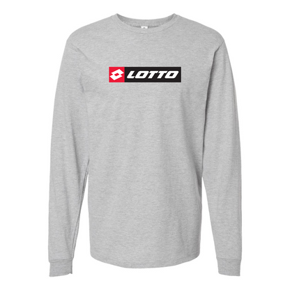 Men's Lotto Logo Cotton Long Sleeve T-Shirt