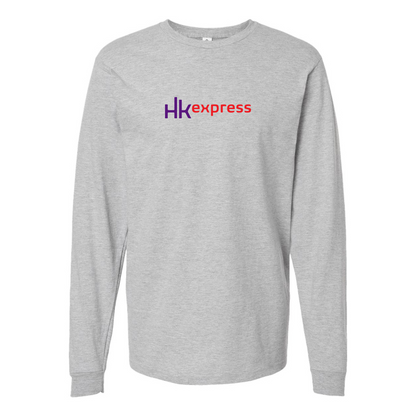 Men's  HK Express Logo Cotton Long Sleeve T-Shirt