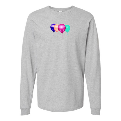 Men's Balloon-Emojis Logo Cotton Long Sleeve T-Shirt