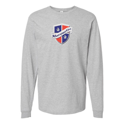 Men's Marquette Logo Cotton Long Sleeve T-Shirt