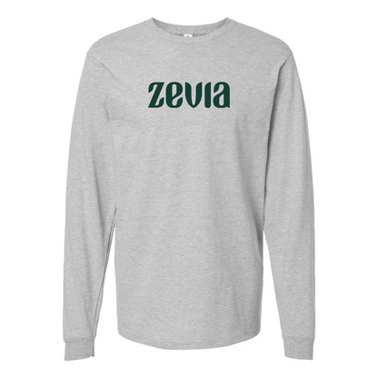 Men's Zevia Logo Cotton Long Sleeve T-Shirt