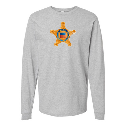 Men's Secret Service Star Logo  Cotton Long Sleeve T-Shirt