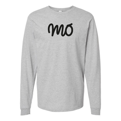 Men's Mo Logo Cotton Long Sleeve T-Shirt