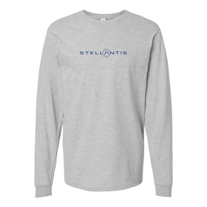 Men's Stellantis Logo Cotton Long Sleeve T-Shirt