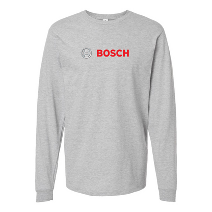 Men's Bosch Logo Cotton Long Sleeve T-Shirt