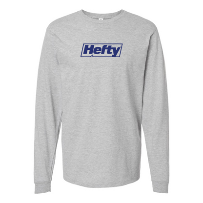 Men's Hefty Logo Cotton Long Sleeve T-Shirt