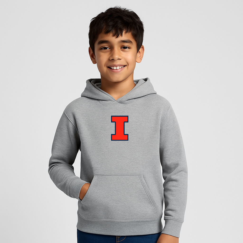 Youth Illinois Fighting Illini Logo Pullover Hoodie