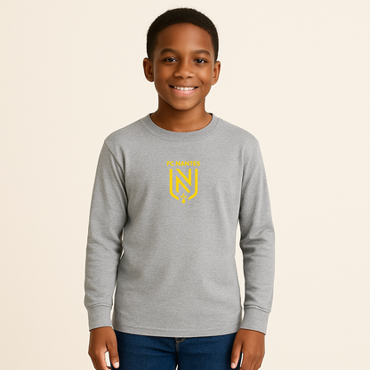 Youth FC Nantes Soccer Logo Cotton Long Sleeve T-Shirt