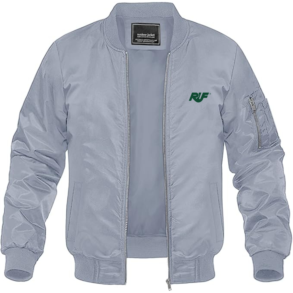 Men's RUF Logo Lightweight Bomber Jacket Windbreaker Softshell Varsity Jacket Coat