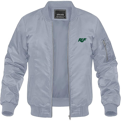 Men's RUF Logo Lightweight Bomber Jacket Windbreaker Softshell Varsity Jacket Coat