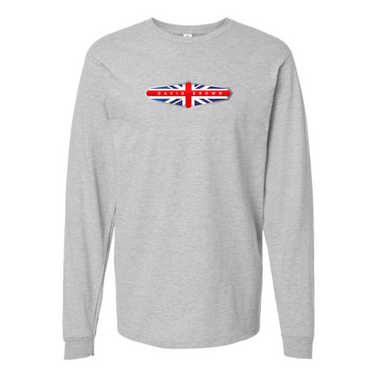 Men's David Brown Logo Cotton Long Sleeve T-Shirt