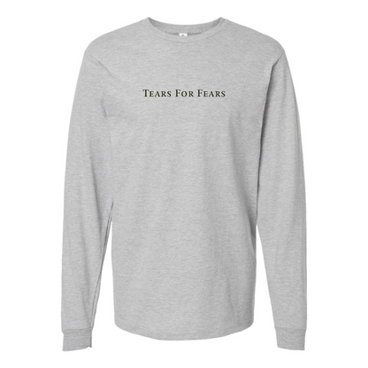 Men's Tears for Fears Logo Cotton Long Sleeve T-Shirt