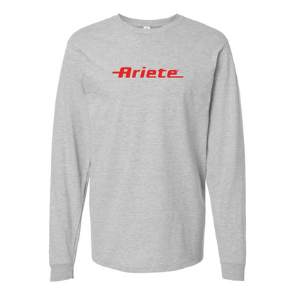 Men's Ariete Logo Cotton Long Sleeve T-Shirt