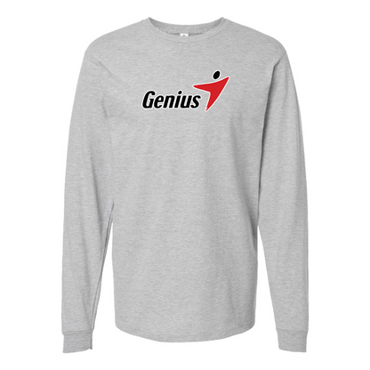 Men's Genius Logo Cotton Long Sleeve T-Shirt