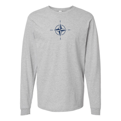 Men's Nato Emblem Logo Cotton Long Sleeve T-Shirt