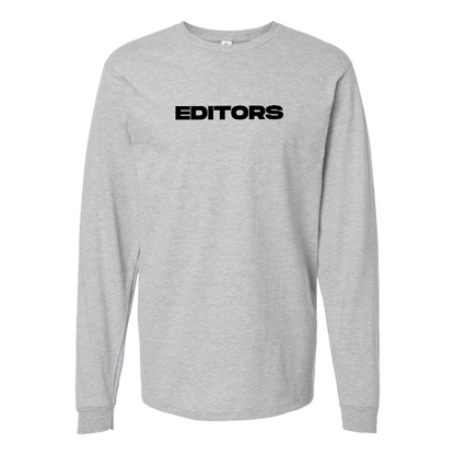 Men's Editors Logo Cotton Long Sleeve T-Shirt