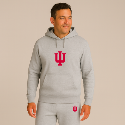 Men's Indiana Hoosiers Logo Hoodie Joggers Set