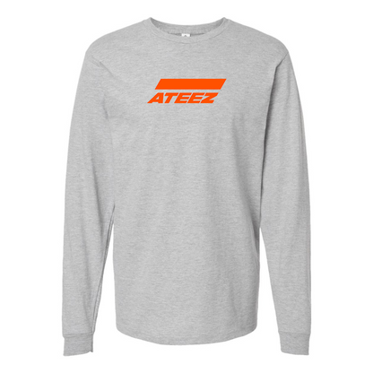 Men's Ateez Logo Cotton Long Sleeve T-Shirt