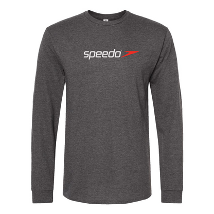 Men's Speedo Logo Cotton Long Sleeve T-Shirt