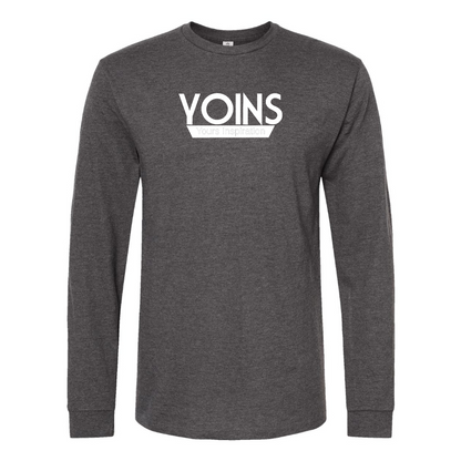 Men's Yoins Logo Cotton Long Sleeve T-Shirt