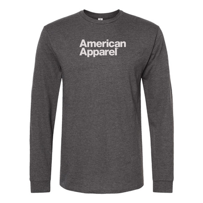 Men's American Apparel Logo Cotton Long Sleeve T-Shirt
