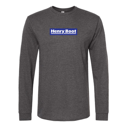 Men's Henry Boot Logo Cotton Long Sleeve T-Shirt