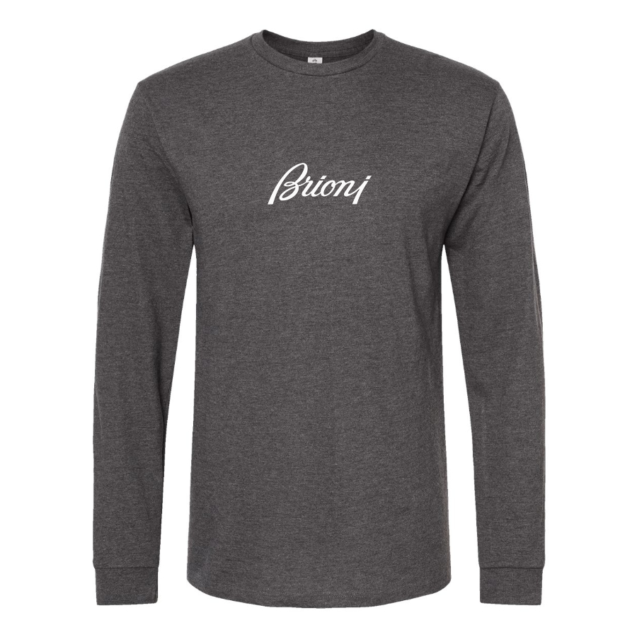 Men's Brioni Logo Cotton Long Sleeve T-Shirt