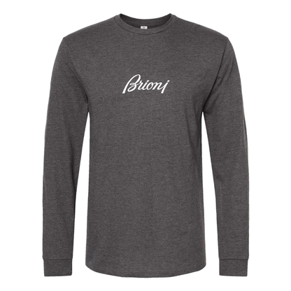 Men's Brioni Logo Cotton Long Sleeve T-Shirt