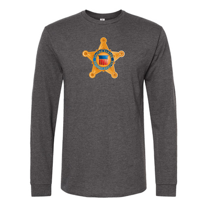 Men's Secret Service Star Logo  Cotton Long Sleeve T-Shirt