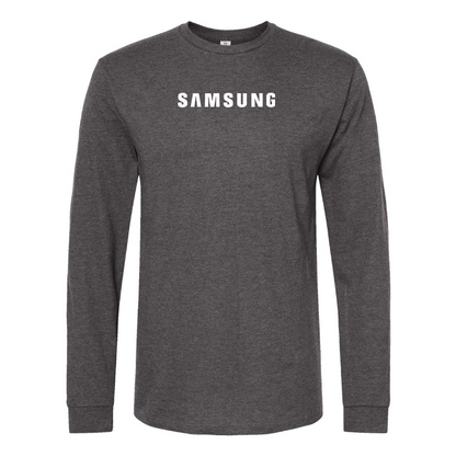 Men's  Samsung Simple Logo  Cotton Long Sleeve T-Shirt