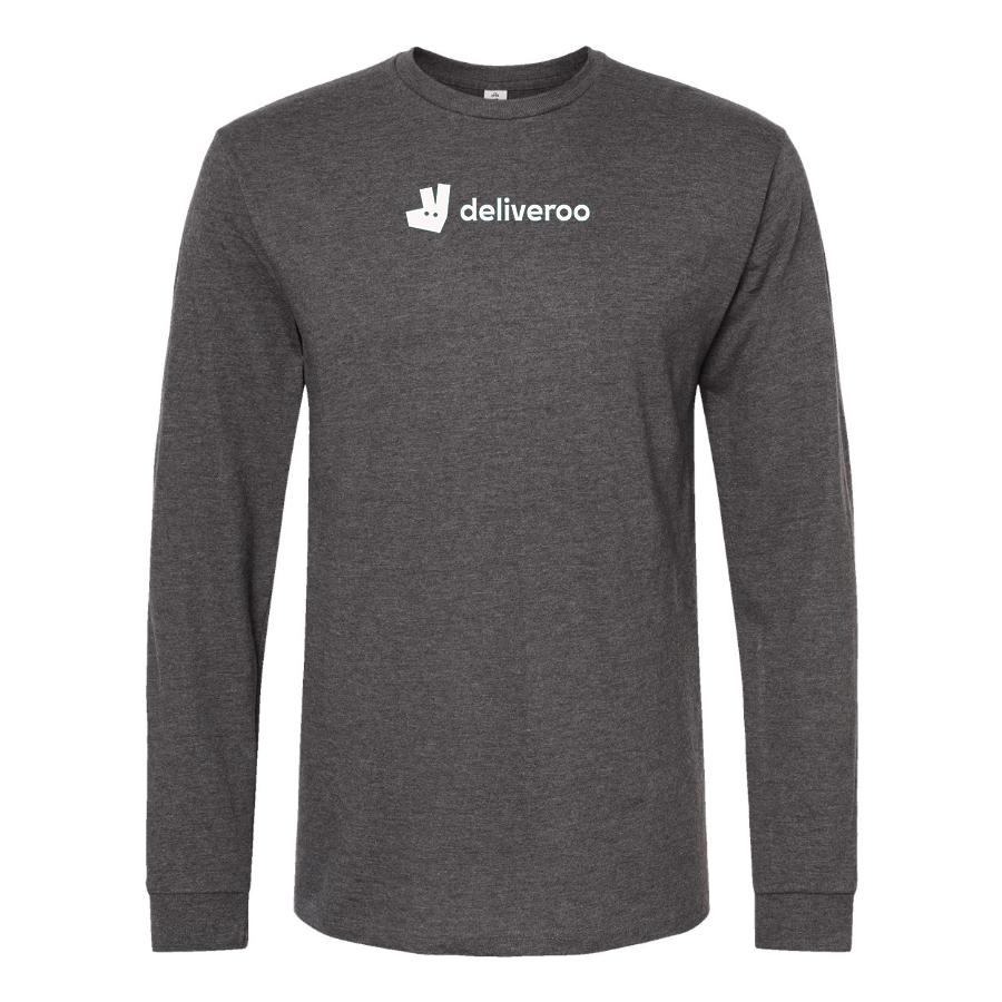 Men's Deliveroo Logo  Cotton Long Sleeve T-Shirt