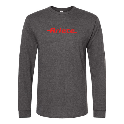 Men's Ariete Logo Cotton Long Sleeve T-Shirt