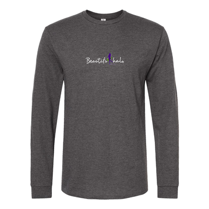 Men's Beatiful Halo Logo Cotton Long Sleeve T-Shirt