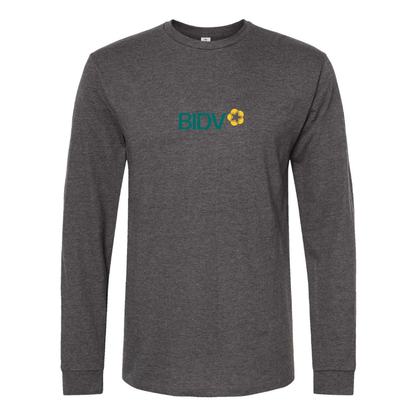 Men's BIDV Logo Cotton Long Sleeve T-Shirt