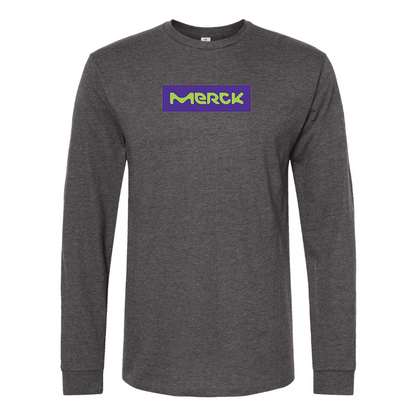 Men's Merck KGaA Logo Cotton Long Sleeve T-Shirt
